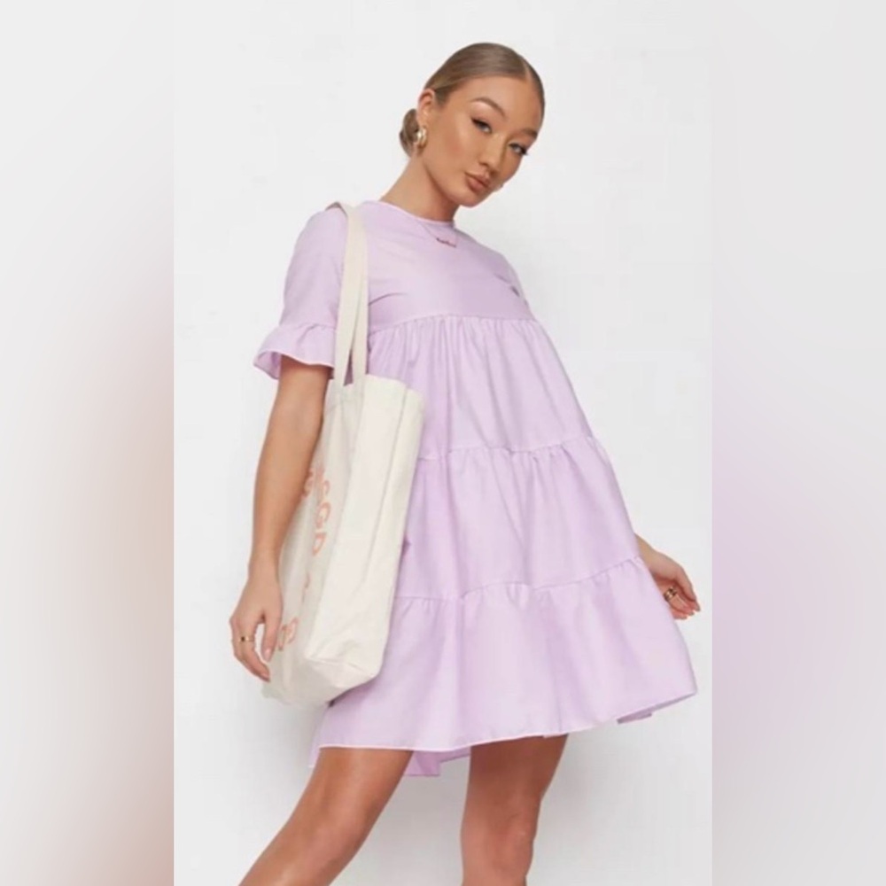 3. NWOT Missguided Lilac Tiered Dress